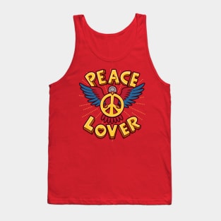 Peace Lover Anti-War Dove Cute Doodle Meme Tank Top